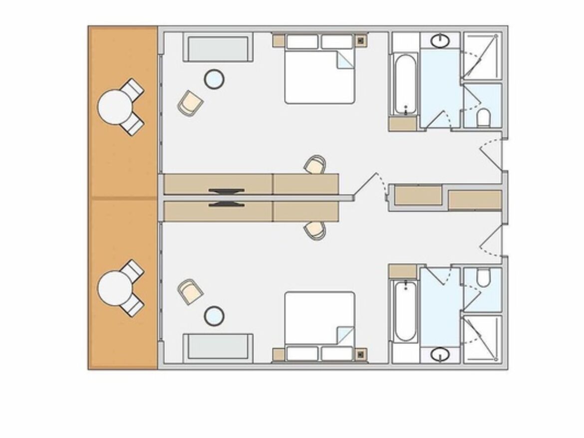 Familien-Doppelzimmer - Grundriss