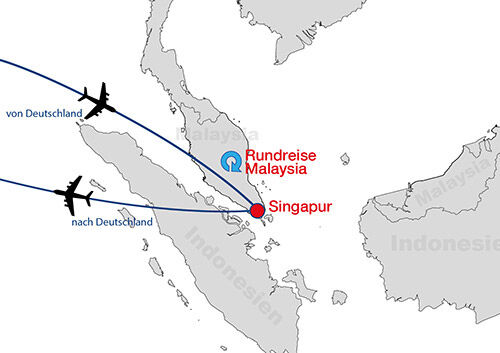 rundreise malaysias karte