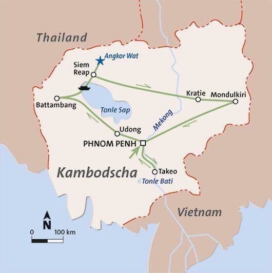 Kambodscha Intensiv karte