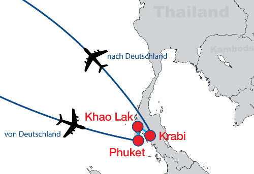 Phuket KhaoLak Krabi map